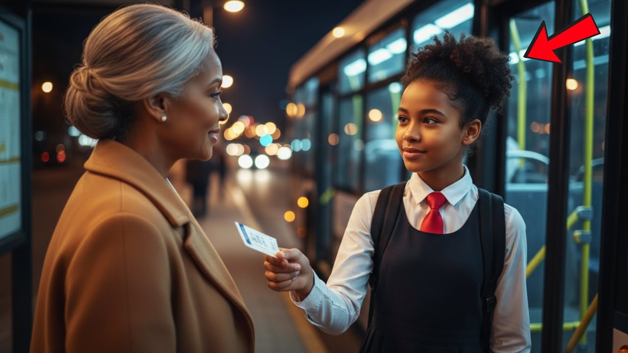 La fille de la femme de ménage paie le bus d’une vieille dame… sans savoir qu’elle est milliardaire