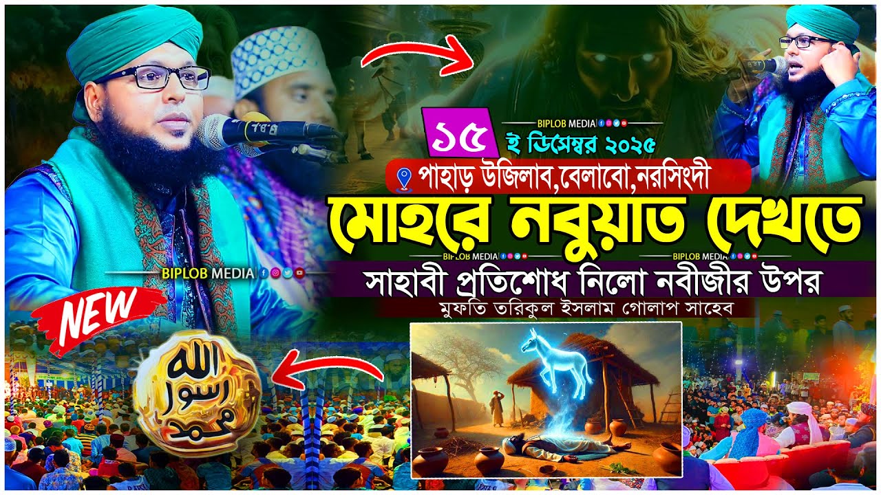 মোহরে নবুওয়াত দেখার প্রতিশোধ: সাহাবীর বিস্ময়কর ঘটনা | মুফতি তরিকুল ইসলাম গোলাপ | Islamic Waz 2025