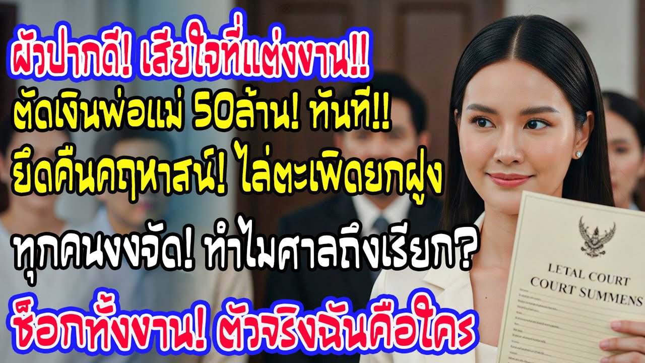 ผัวพูดกลางงาน 10 ครั้งว่าเสียใจที่แต่งงาน 1 ชม.ต่อมาเมียตัดเงิน 50 ล้าน ยึดคฤหาสน์คืน จู่ๆศาลเรียก!