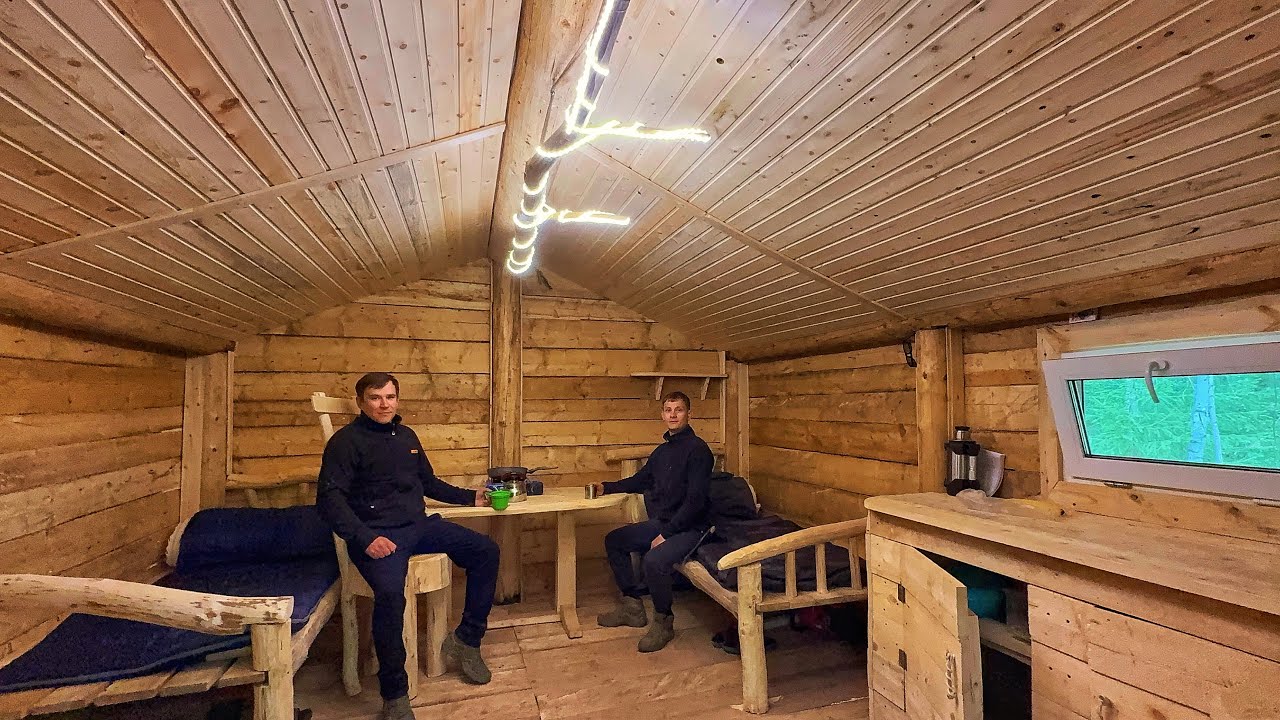 We created a beautiful chandelier from ordinary driftwood into a log cabin.