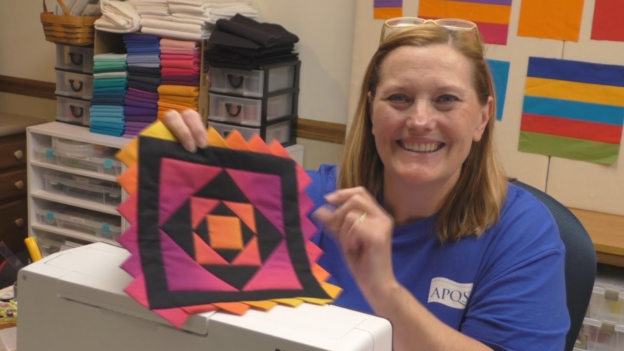 APQS video tutorial: how to make knife-edge binding and add prairie points