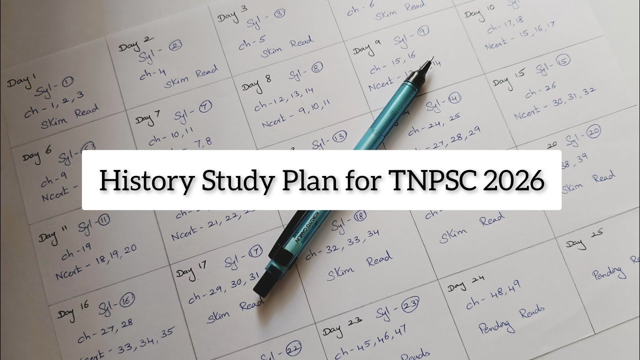 TNPSC 2026 | My 25 Days History Self Study Plan 🫢 | Day 4 Vlog ✨