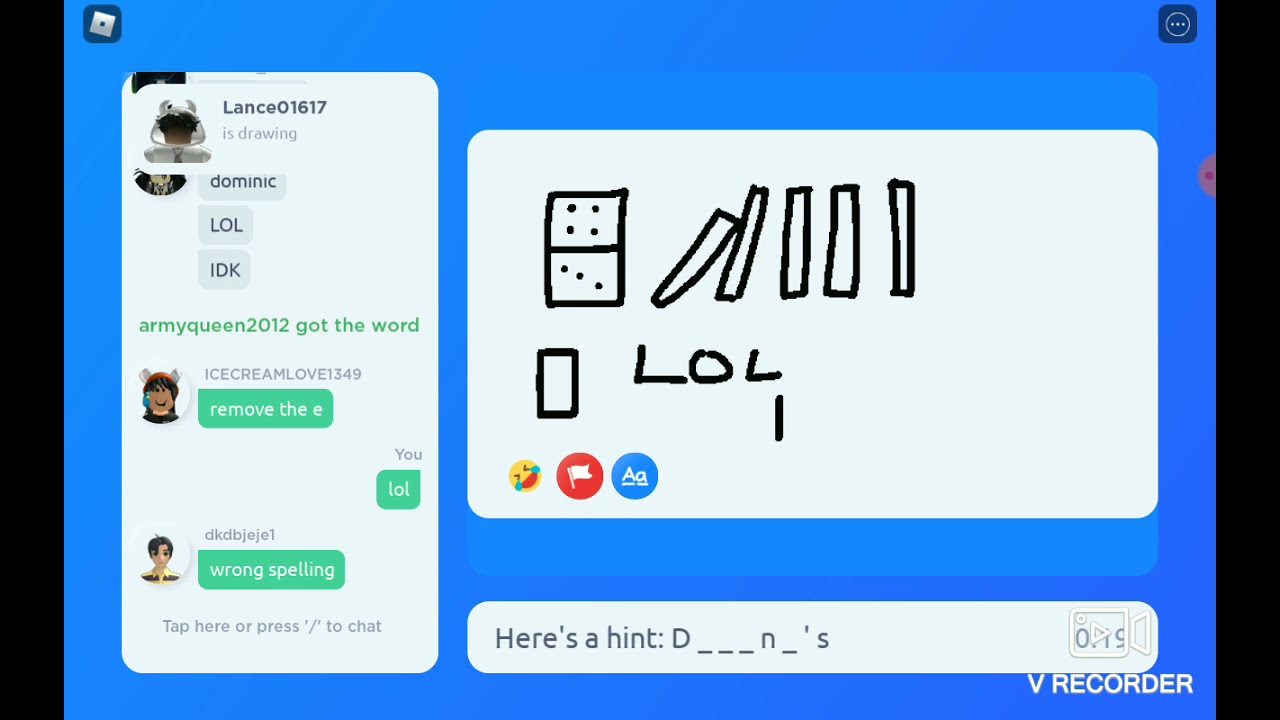 we playing a roblox and draw it (LOOK THE DESCRIPTION)