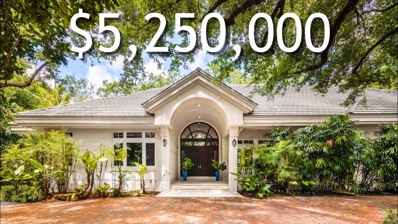 Serene $5.25M Custom Tropical MIAMI ACRE ESTATE with the MOST EXQUISITE LANDSCAPING in Pinecrest, FL