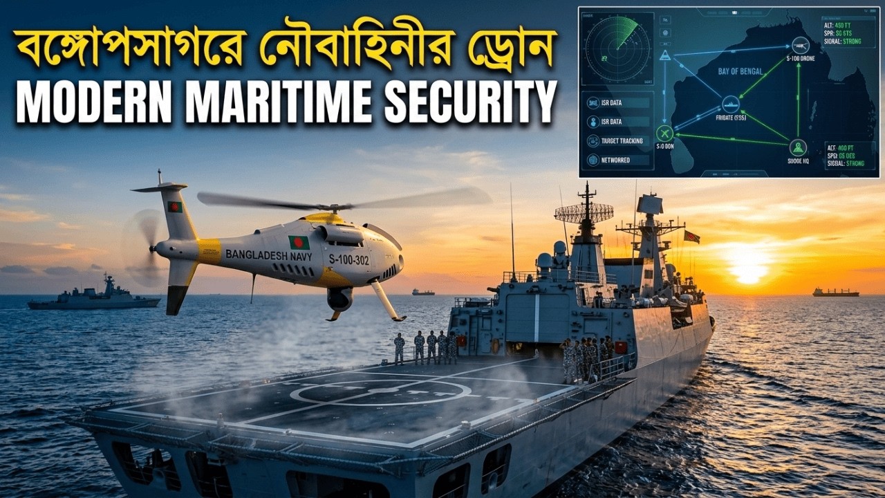 বঙ্গোপসাগরে বাংলাদেশ নৌবাহিনীর নতুন ড্রোনের ভূমিকা ও সামুদ্রিক নিরাপত্তা | BD Navy Drone S-100