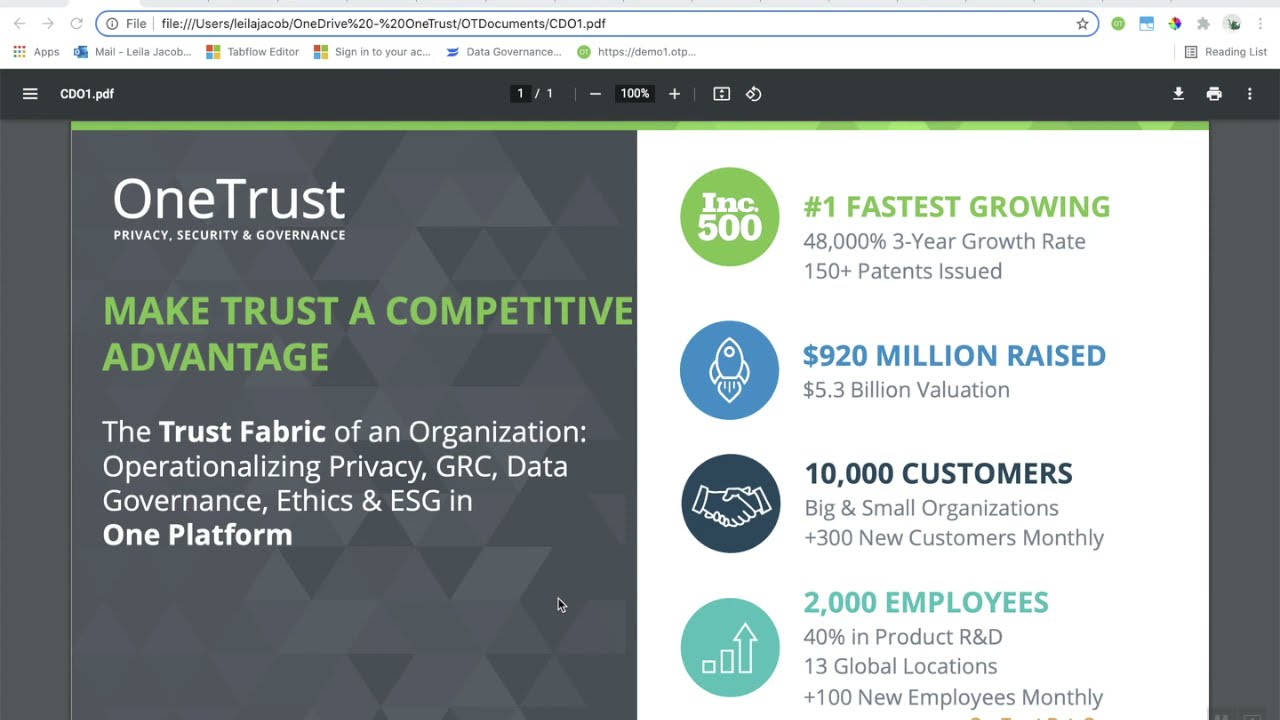 OneTrust Data Catalog Demo