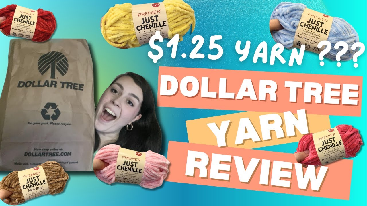 Пряжа Dollar Tree??? (Стоит ли она того?) Честный обзор пряжи Just Chenille за 1,25 доллара для в...