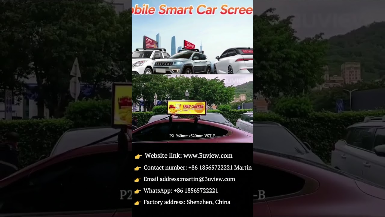 3uview taxi roof/top led  advertising display