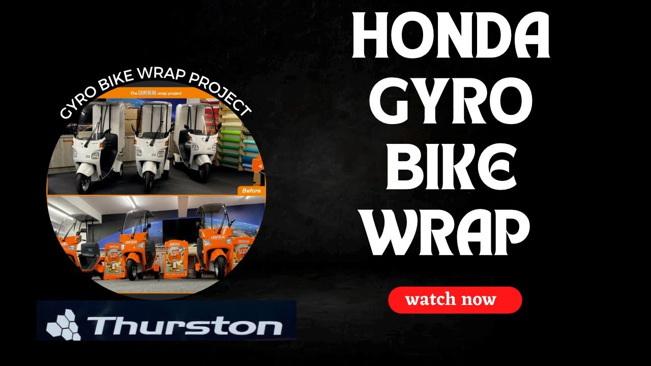 Vinyl Wrap Time Lapse - Honda Gyro Bike