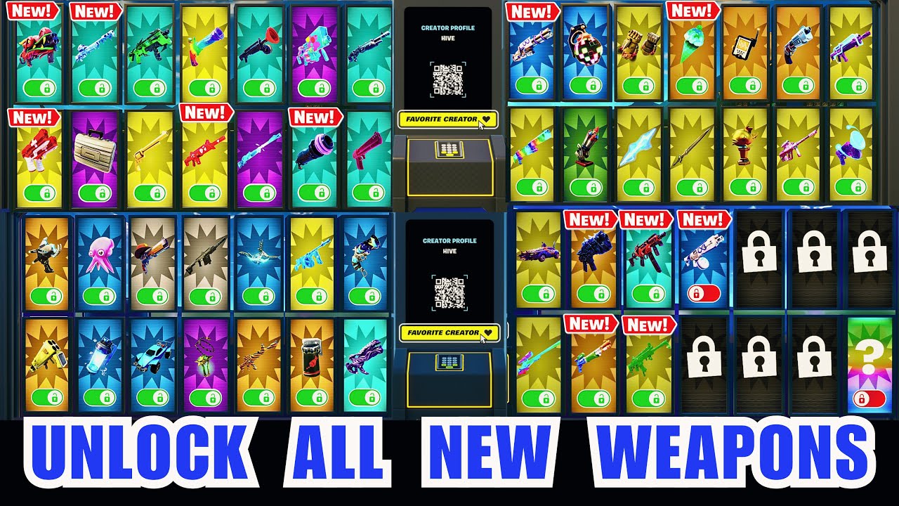 Every Secret Weapon In 1v1 With Every Gun And How To Get Them