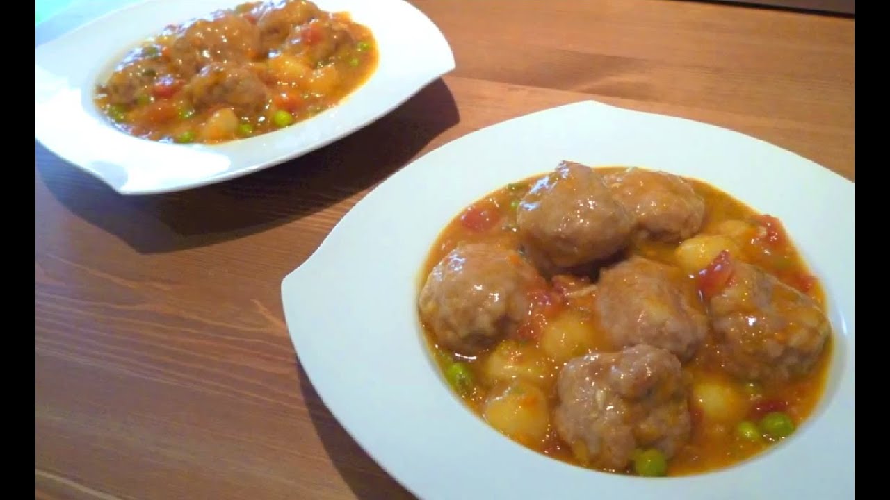 Albondigas con ñoquis ( gnocchi ) -  Recetas de cocina fáciles ✅