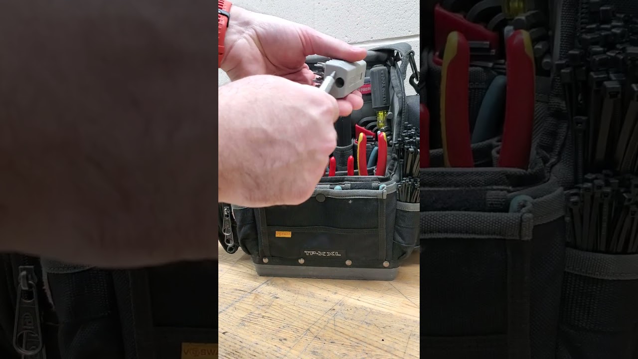 Industrial maintenance electriciand tool bag.