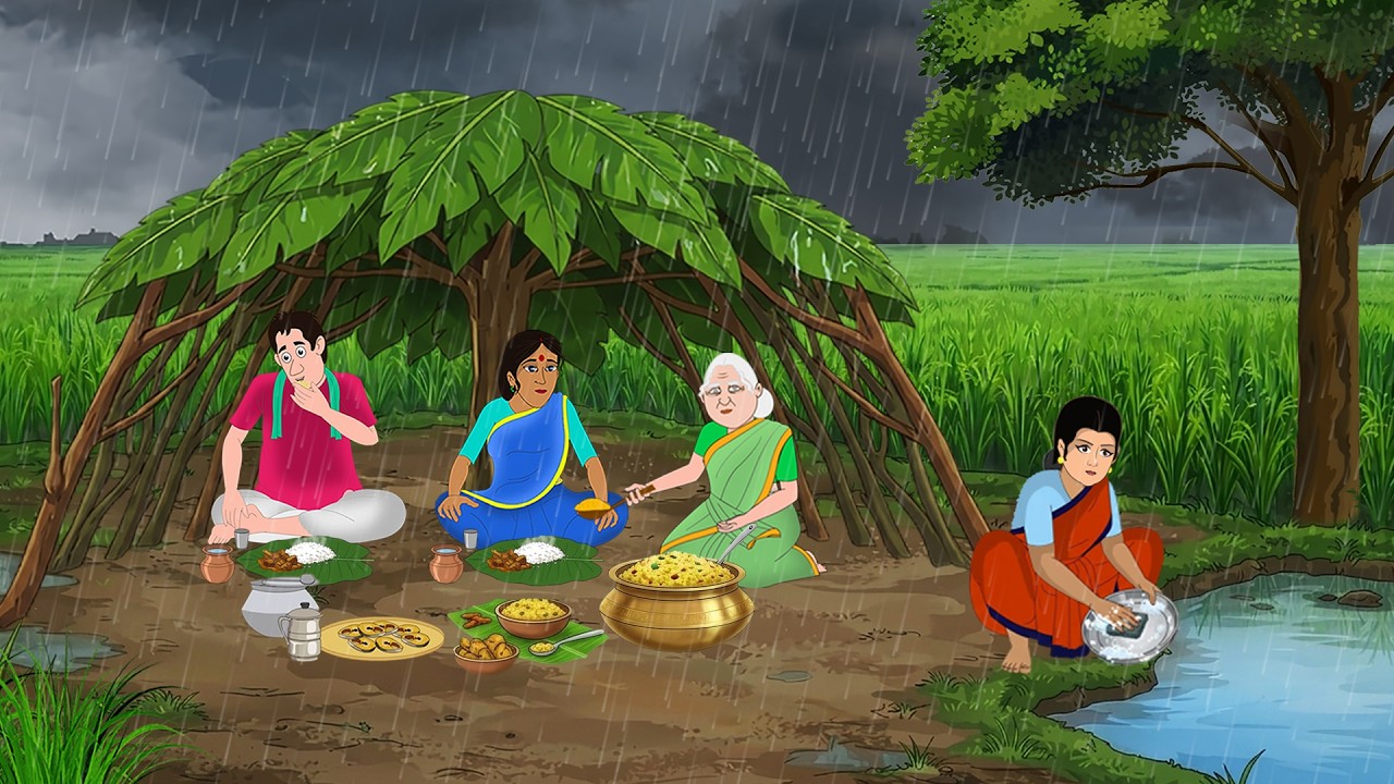 बारिश में मैदान में पिकनिक | Hindi Story | Hindi Kahaniya | cartoon story