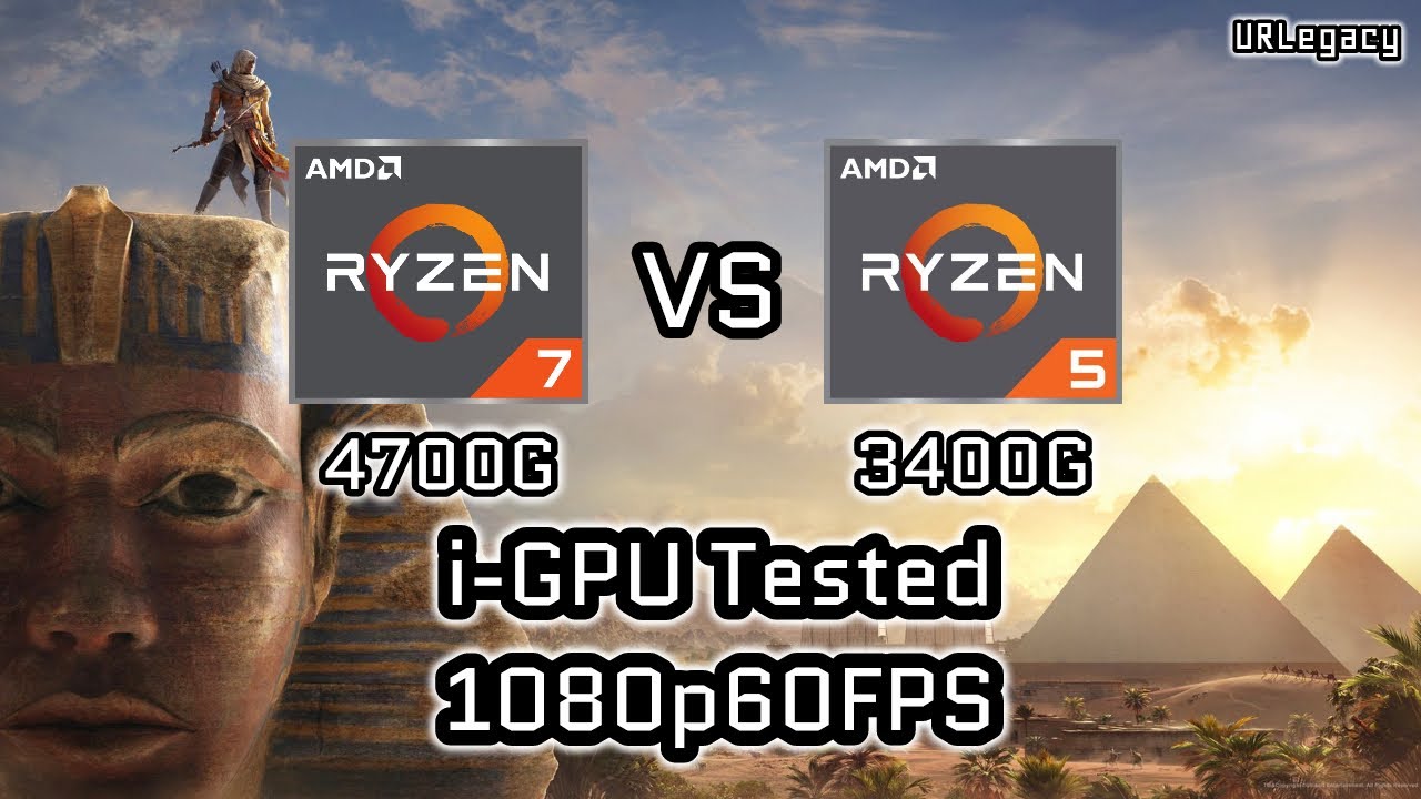 AMD Ryzen 7 4700G vs AMD Ryzen 5 3400G | 5 Games Tested on iGPU| 1080p