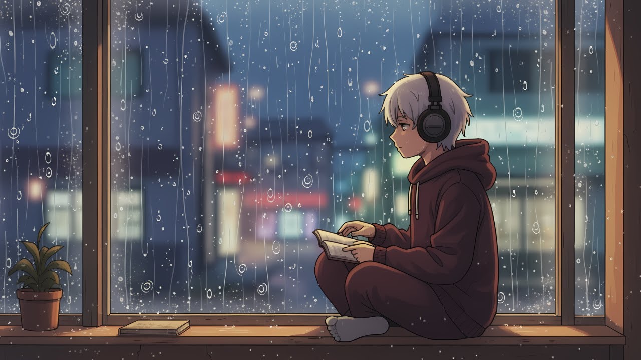 Rainy Window 🌧️ Calm Lofi Beats for Reading & Focus