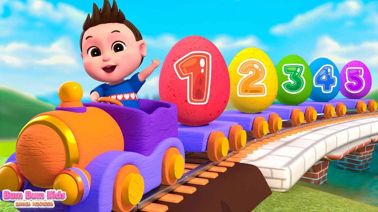 Roda Di Bus - Telur dan Kereta Warna | Bum Bum Kids Bahasa Indonesia - Lagu Anak Anak