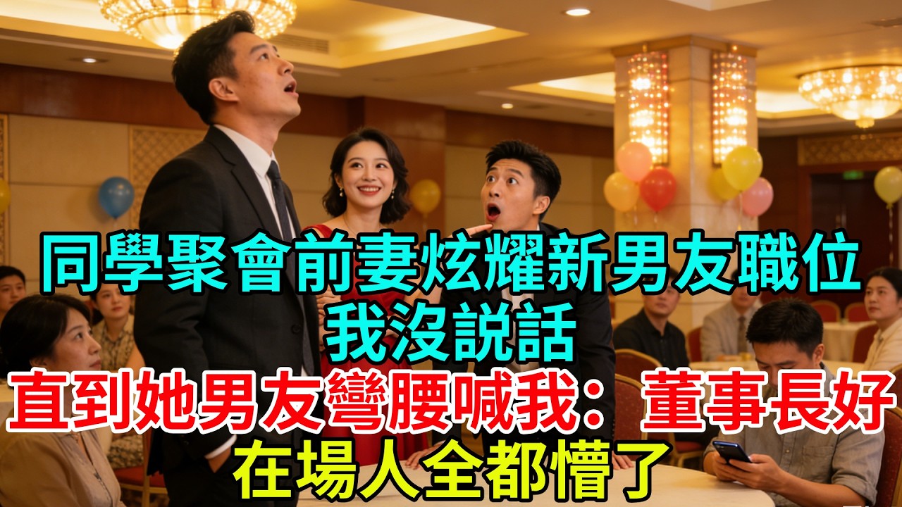 同學聚會前妻帶着新男友炫耀高管職位，我沒説話，直到她男友彎腰喊我：董事長好#故事頻道#故事#情感故事