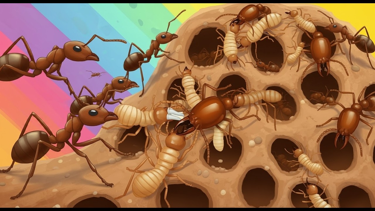 Ants vs Termites - The final battle for the nest!