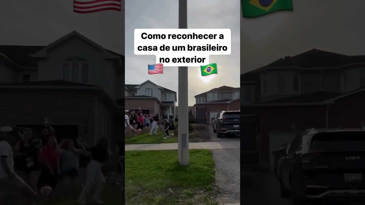 Como reconhecer a casa de um brasileiro no exterior  #america #eua #americancity  #viral