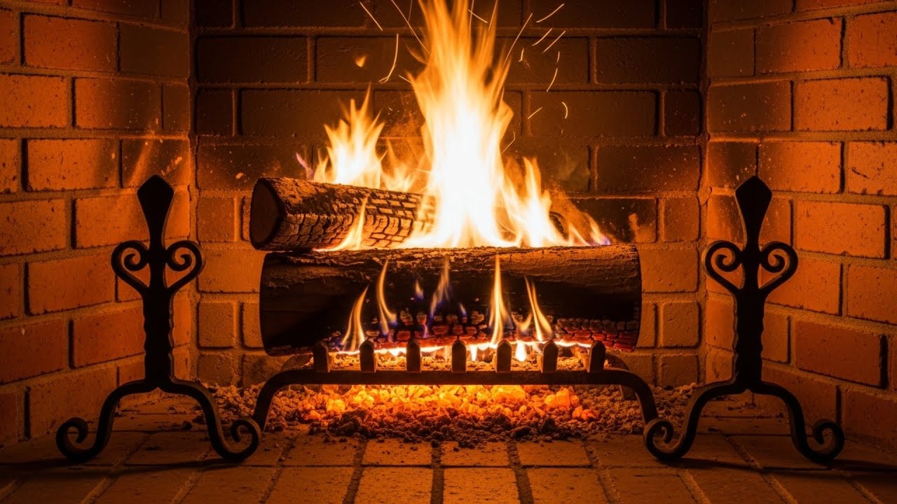 🔥 FIREPLACE without music, a quiet fire and evening warmth for a slow, cozy atmosphere