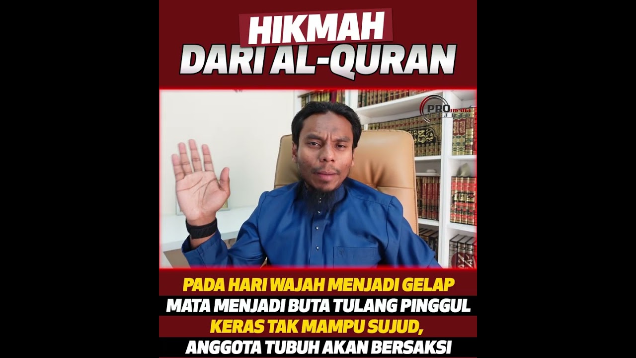 Ustaz Salman Ali - Hikmah Dari Al-Quran :  Pada Hari Wajah Menjadi Gelap Anggota Tubuh Akan Bersaksi