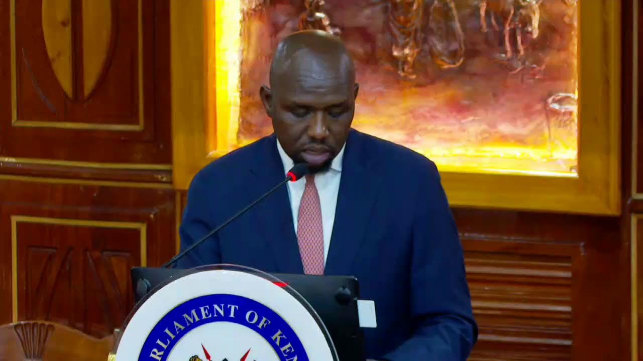 Appearing before the senate plenary to respond questions raised by senators.