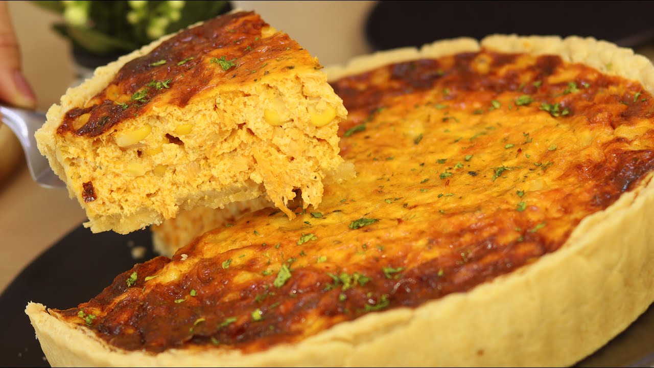 SURPREENDENTE- MASSA QUE DESMANCHA NA BOCA - A MELHOR QUICHE DE FRANGO - RECHEIO ÚMIDO-DIKA DA NAKA