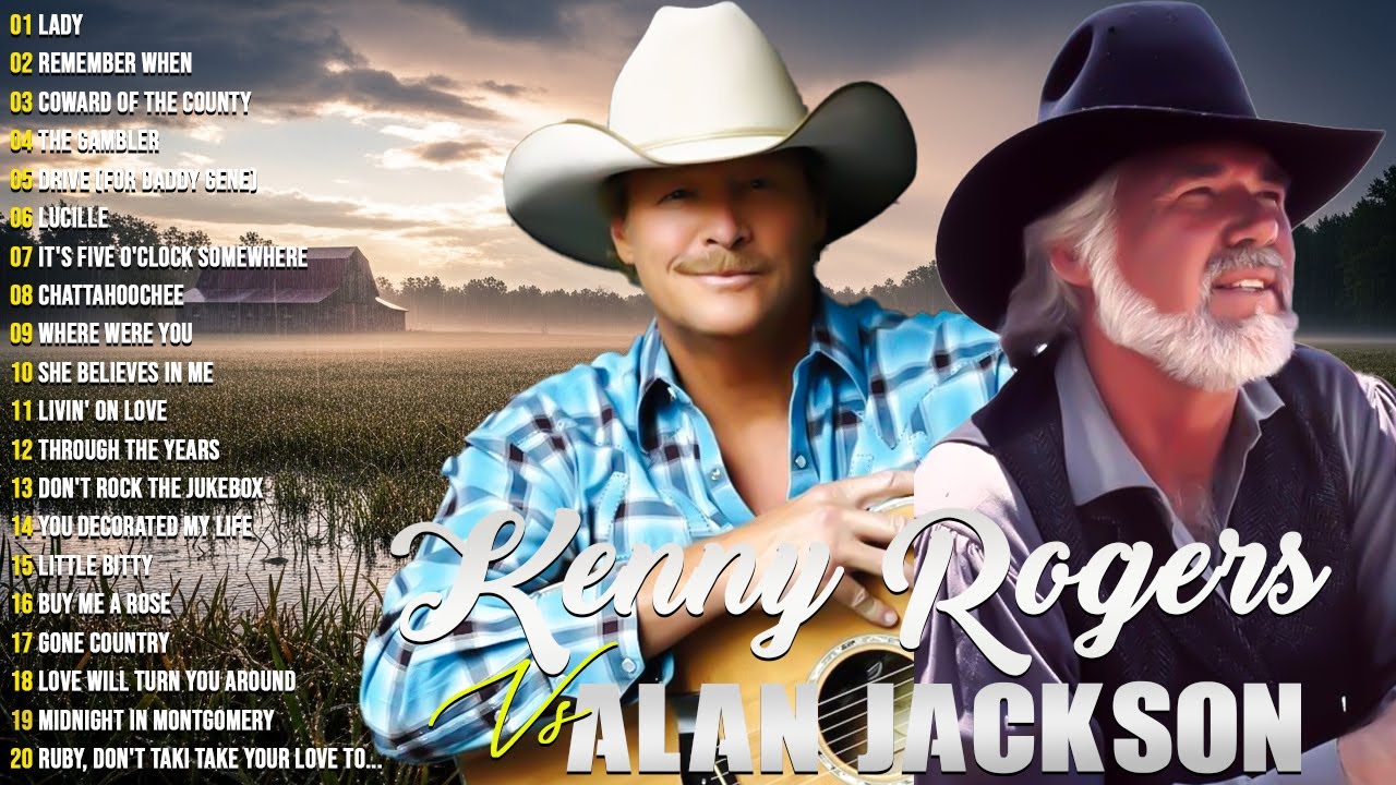 Kenny Rogers & Alan Jackson Best Country Hits 🤠 🎶🔥Country Classics That Bring Peace to the Heart