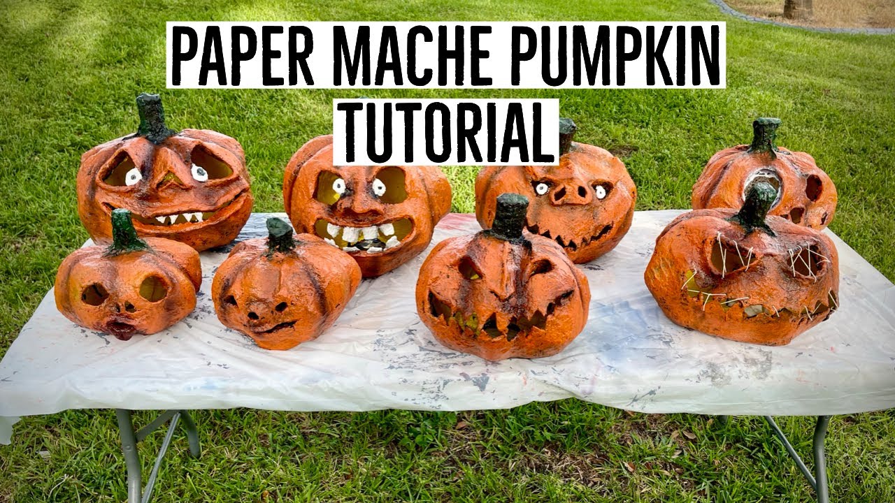 Paper Mache Rotten Pumpkin Tutorial- by Karen Governale