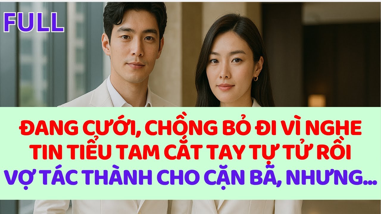Đang cưới, chồng bỏ đi v&igrave; nghe  tiểu tam cắt tay tutu, vợ t&aacute;c th&agrave;nh cho cặn b&atilde; nhưng hắn ph&aacute;t đi&ecirc;n