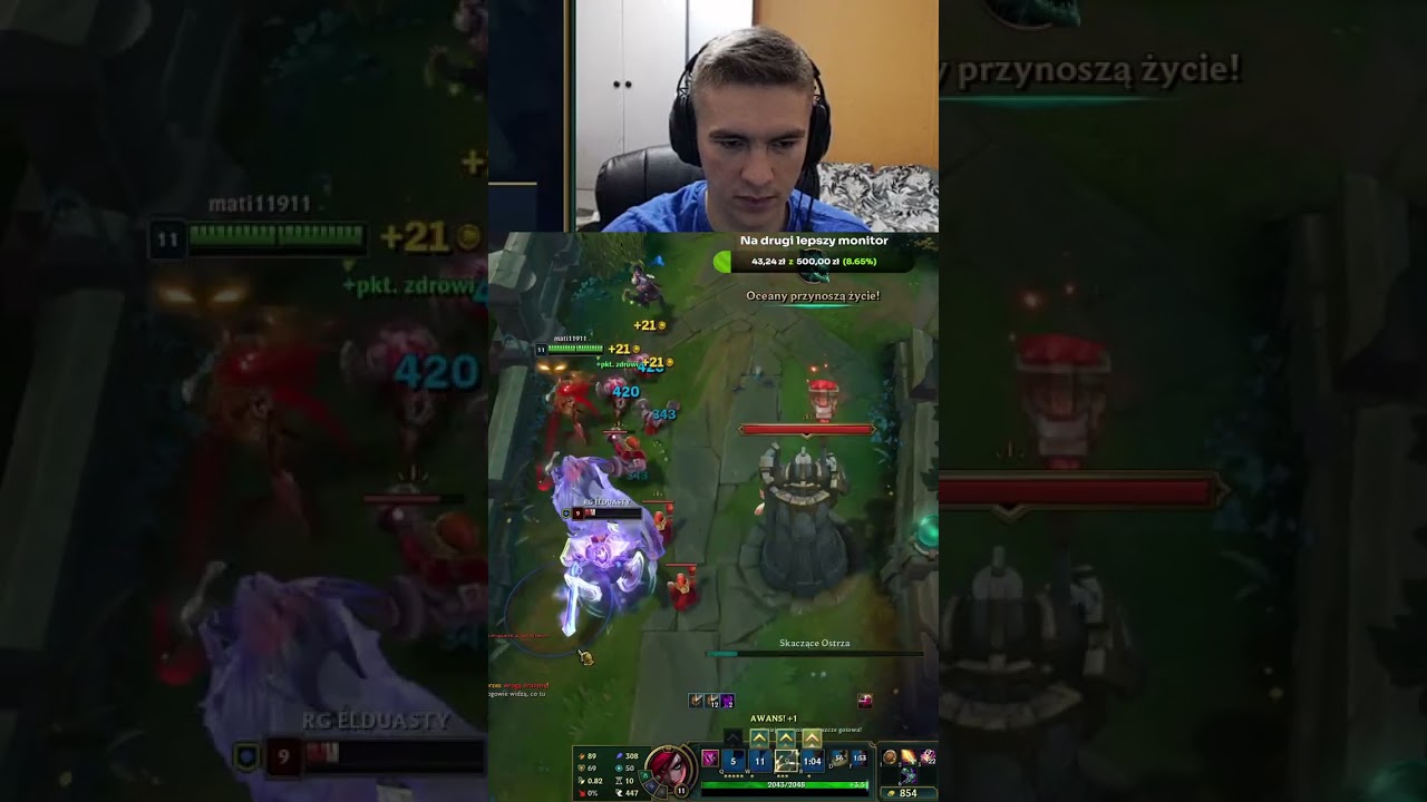 1v2 classic katarina under turret | #smaniek o #Twitch