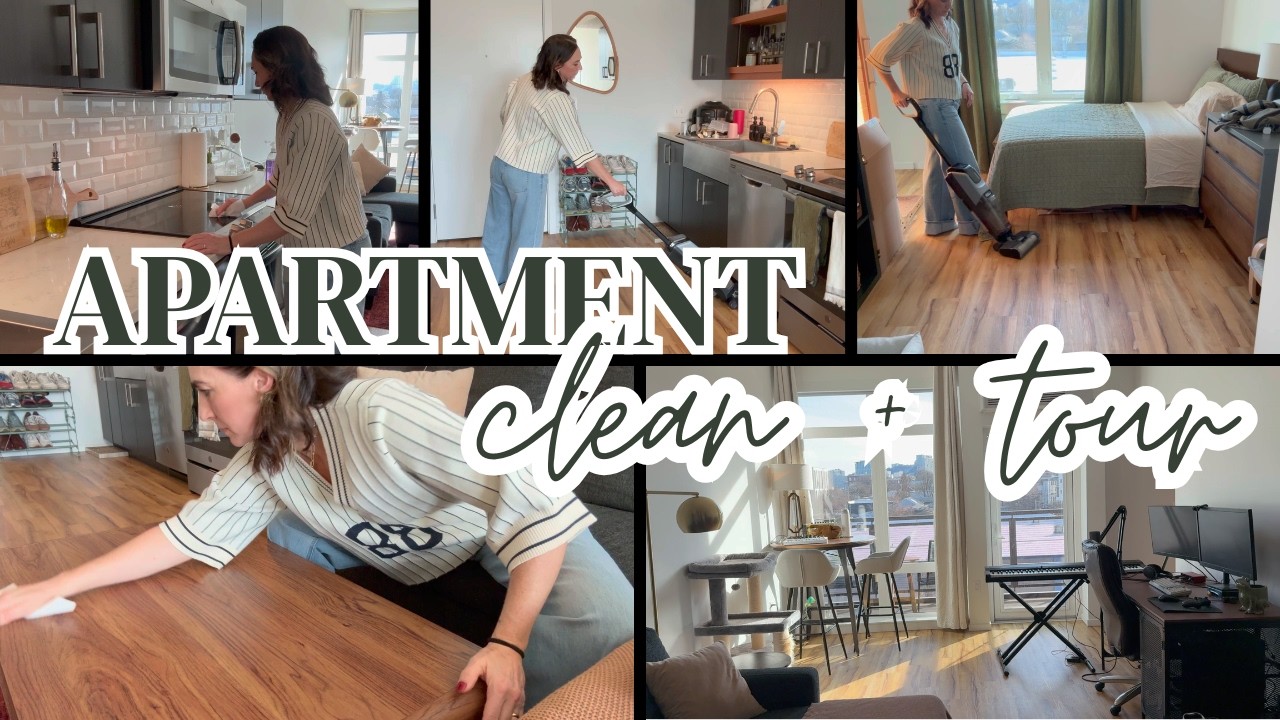 WHOLE APARTMENT CLEAN & DECLUTTER WITH ME + APARTMENT TOUR