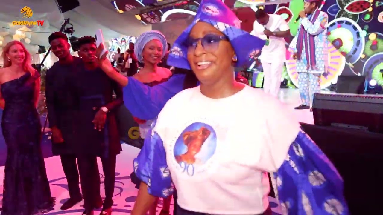 MR  EAZI, TEMI OTEDOLA & DJ CUPPY DANCE TO KING SUNNY ADE MUSIC AT DOJA OTEDOLA'S 90TH BIRTHDAY GIG