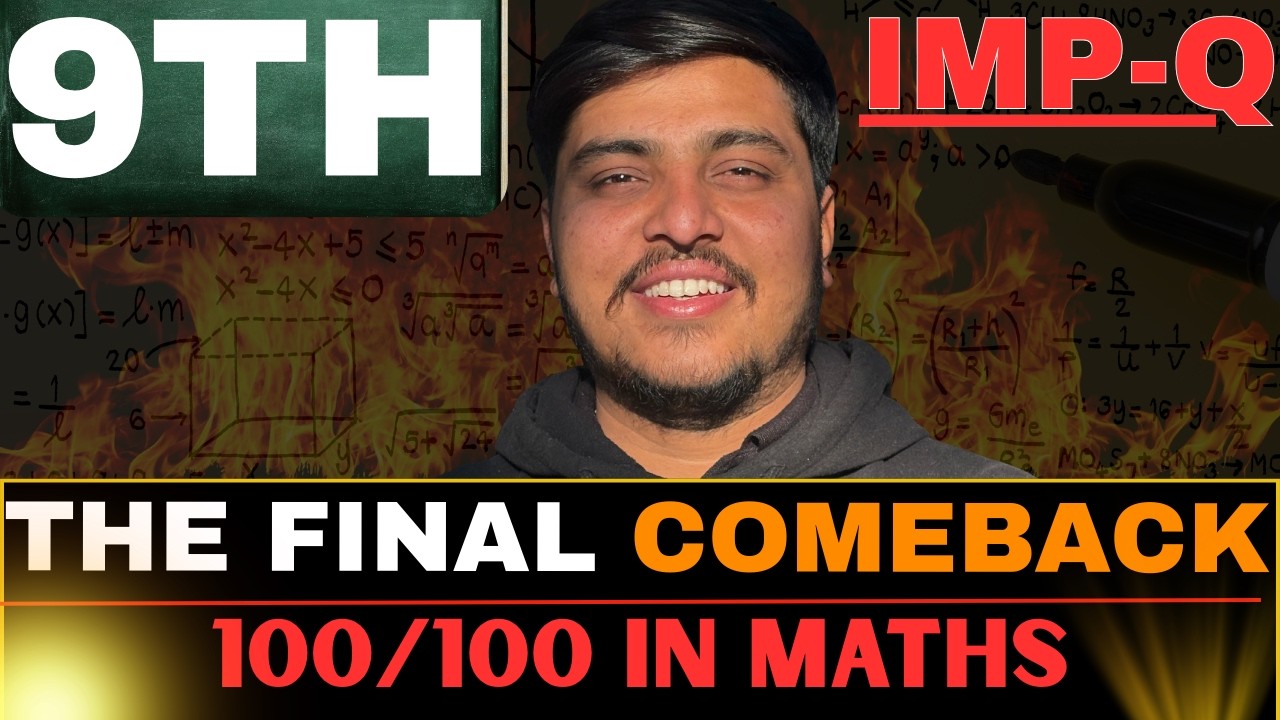 Class 9 गणित के सबसे महत्वपूर्ण प्रश्न | LIVE Revision | Hindi Medium| UK BOARD