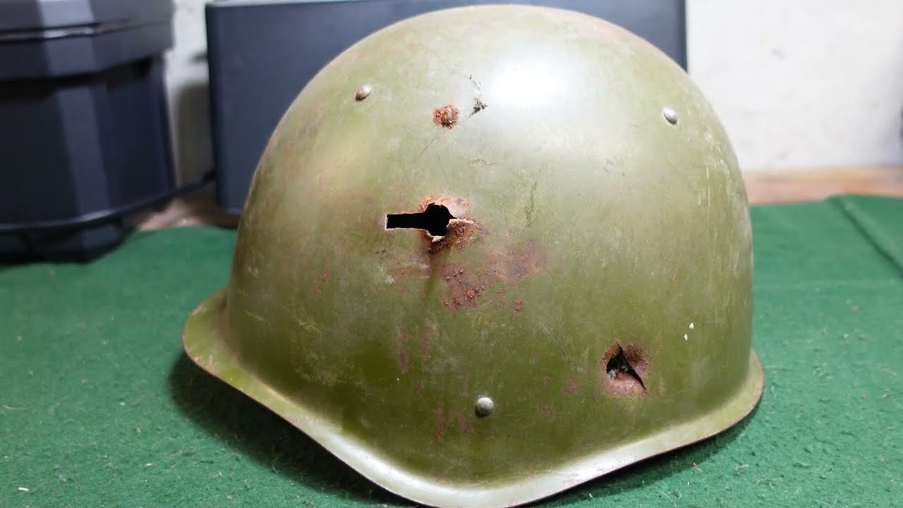 Putin's Prison Brigades: A Battle Damaged SSH-60 Helmet From Bakhmut, Ukraine.