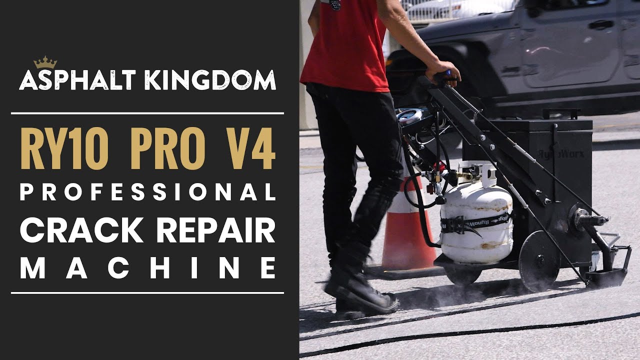 Easy Asphalt Crack Repairs with the RY10 Pro v4 Crack Cart | Safer & More Productive Push Melter!