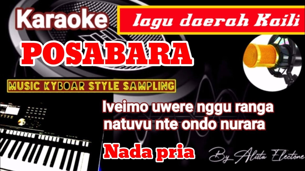 Karaoke Kaili posabara dipopulerkan Amri palu versi Keyboard no vocal full lirik nada pria