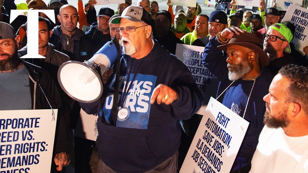 LIVE: US dock workers strike in Baltimore