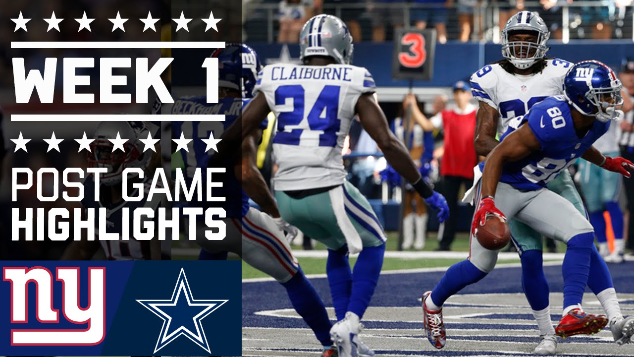 Giants vs. Cowboys | NFL Week 1 Game Highlights