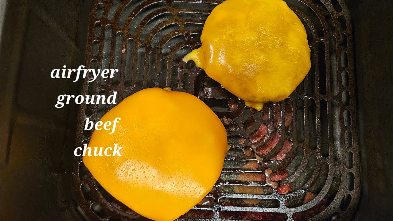 Airfryer ground beef chuck burger 