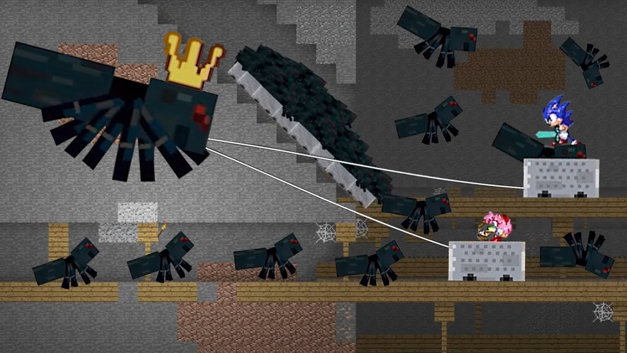 Amy Rose, Sonic Vs Cave Spider Roller Coaster - Minecraft Shorts vs. Animation