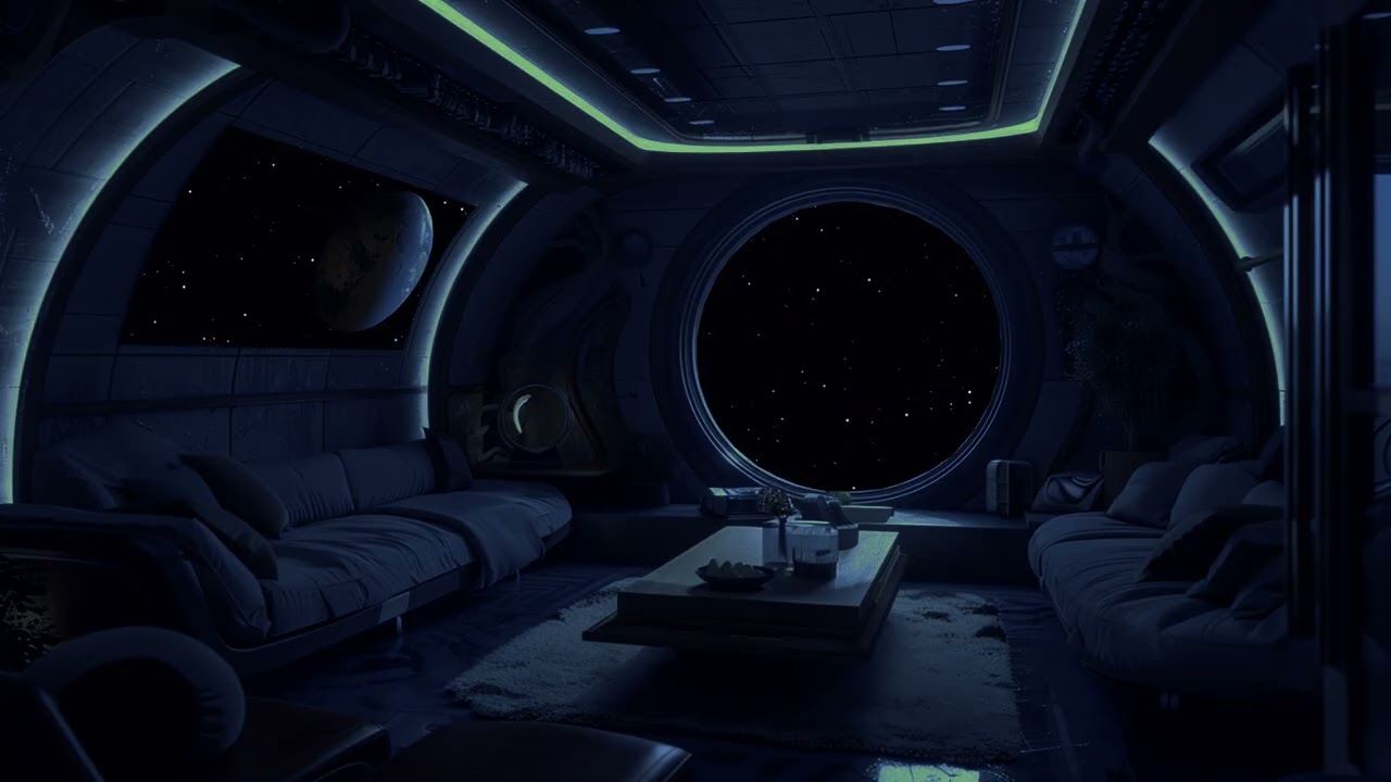 Soothing Smooth Deep Rumble Space Sounds | 3 hours | In Planetary Orbit | Living in Calm Space
