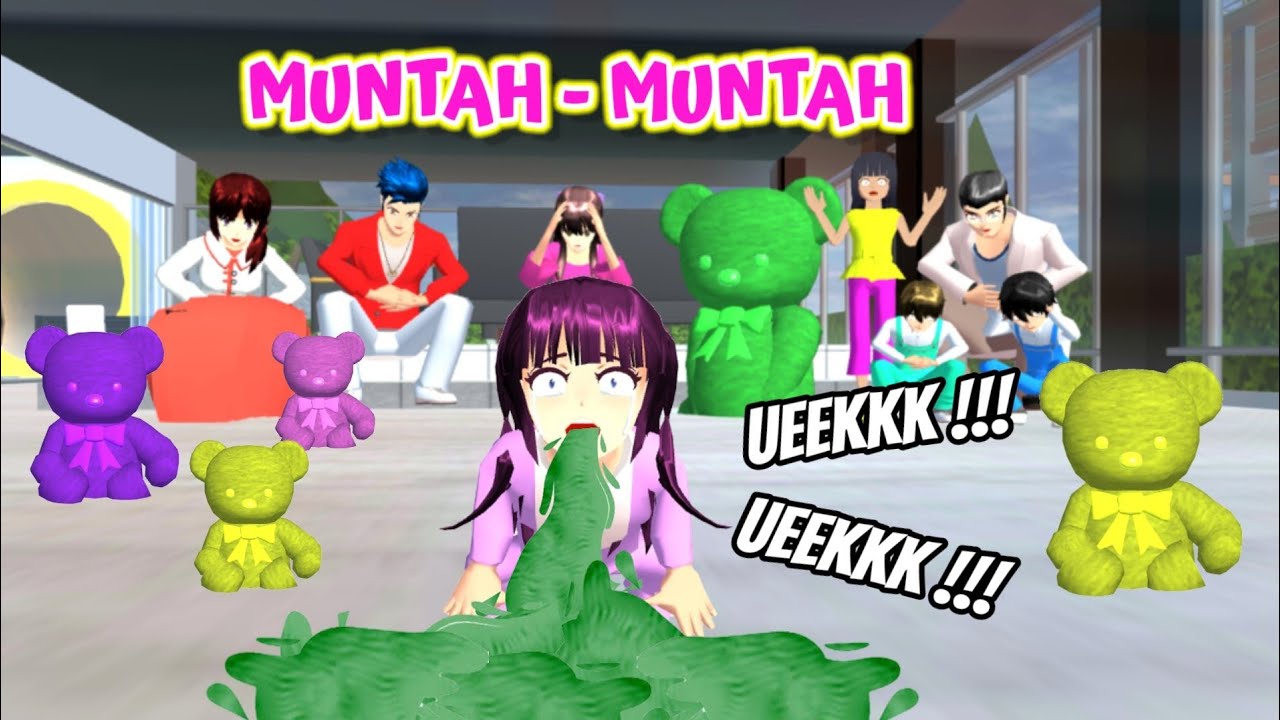 BABY DEWI MUNTAH MUNTAH | VLOG KING HAPPY FAMILY | SAKURA SCHOOL SIMULATOR