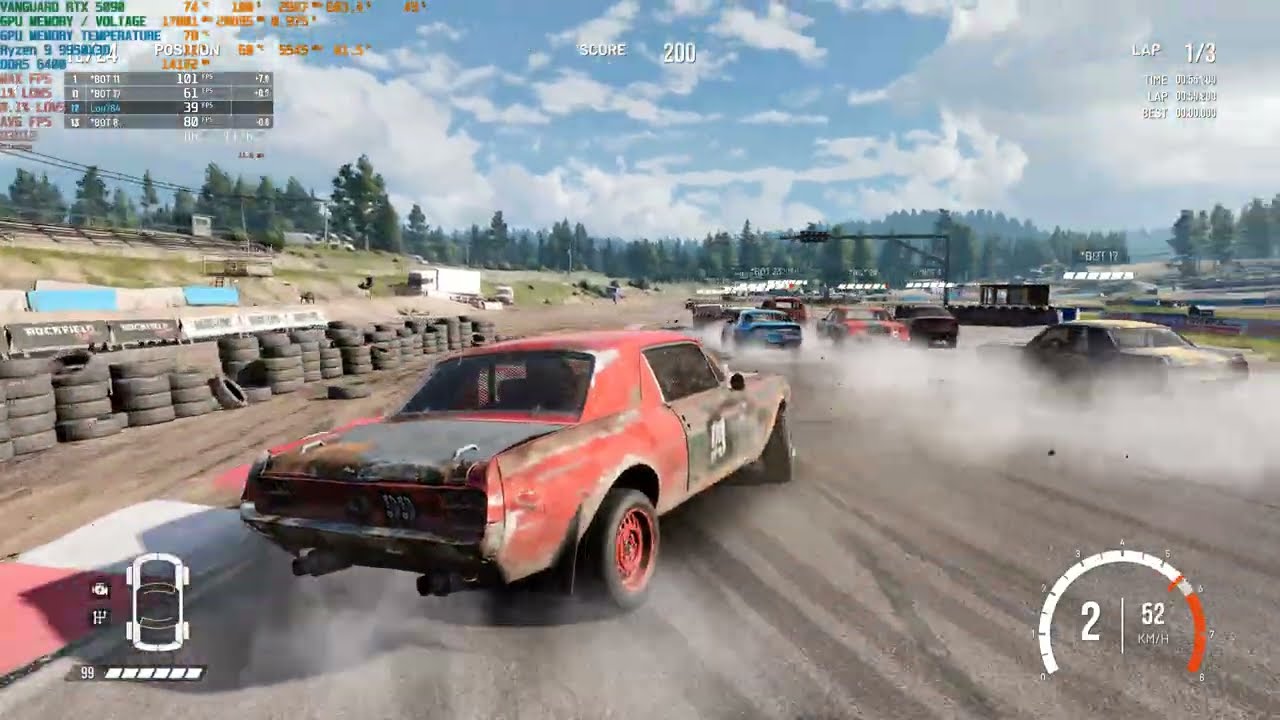 Wreckfest 2 8K DLAA Vanguard RTX 5090 AMD Ryzen 9 9950X3D Performance Benchmark