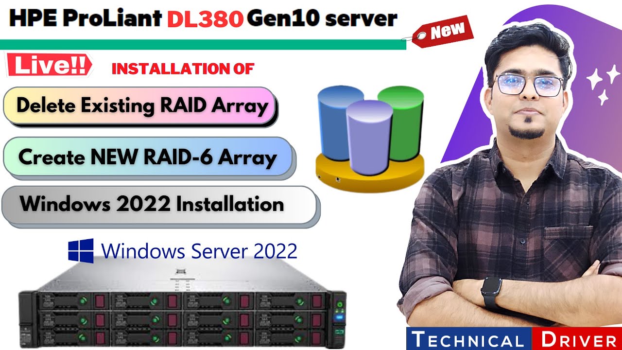 HP ProLiant DL380 Gen10 Server installation ( RAID Configuration + Windows Server 2022) LIVE DEMO✅