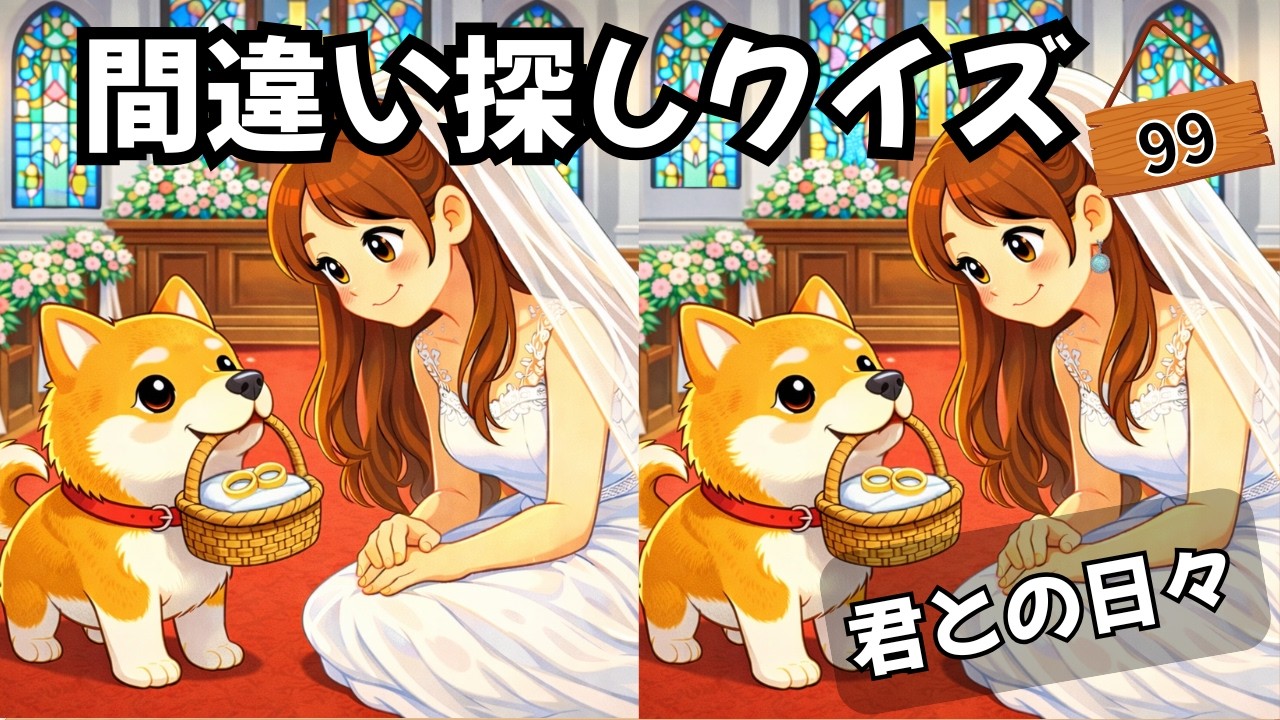 【間違い探しクイズ】間違いは３つ！『君との日々』　集中力×記憶力で脳を活性化💡#まちがいさがし #間違い探し