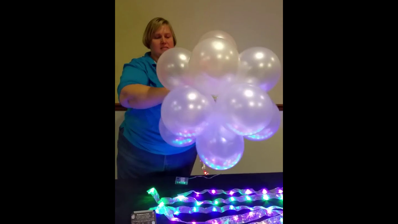 Bring Sparkle and Shine to your ballloon decor Ribbon lites with ballooncoach com