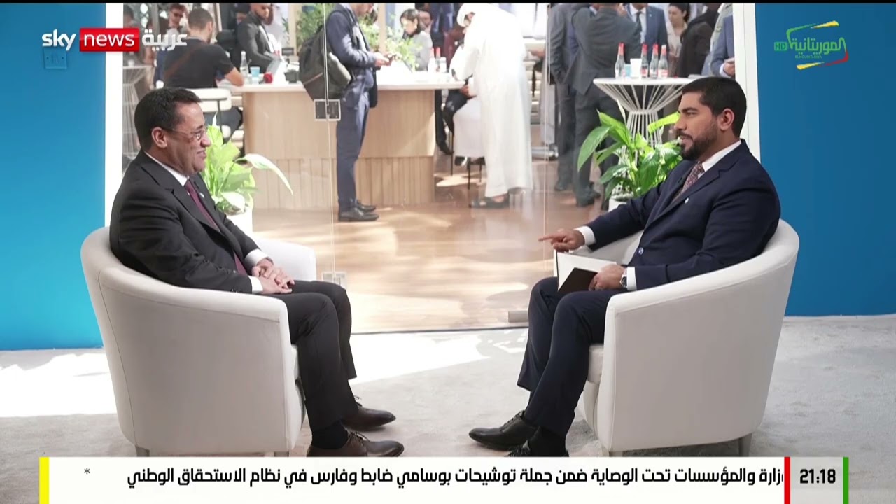 الوزير الأول يجري مقابلة بمدينة دبي مع قناة sky news التلفزيونية