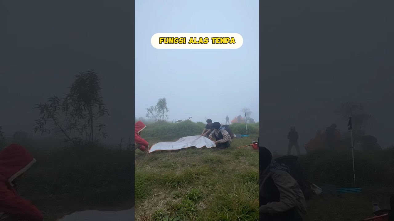 FUNGSI ALAS TENDA | PENDAKI CANTIK | TIPS PENDAKI PEMULA #shorts #pendaki #feedshorts #hiking