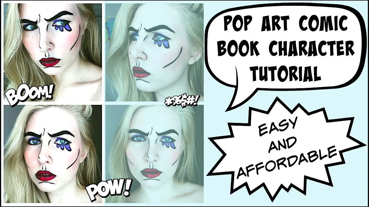 Pop Art Comic Book Character Makeup Tutorial | Too Much Tash